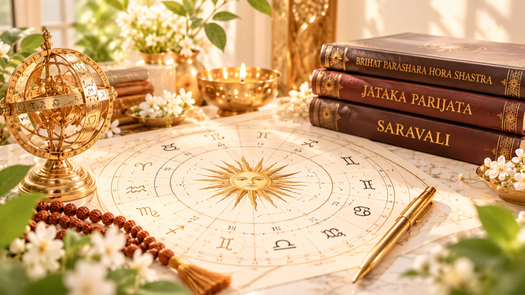 luxurious astrology study still life
